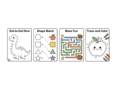Fun printable activity worksheets for preschool children