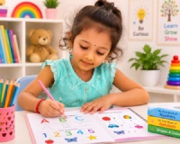 Girl engaged in a learning activity