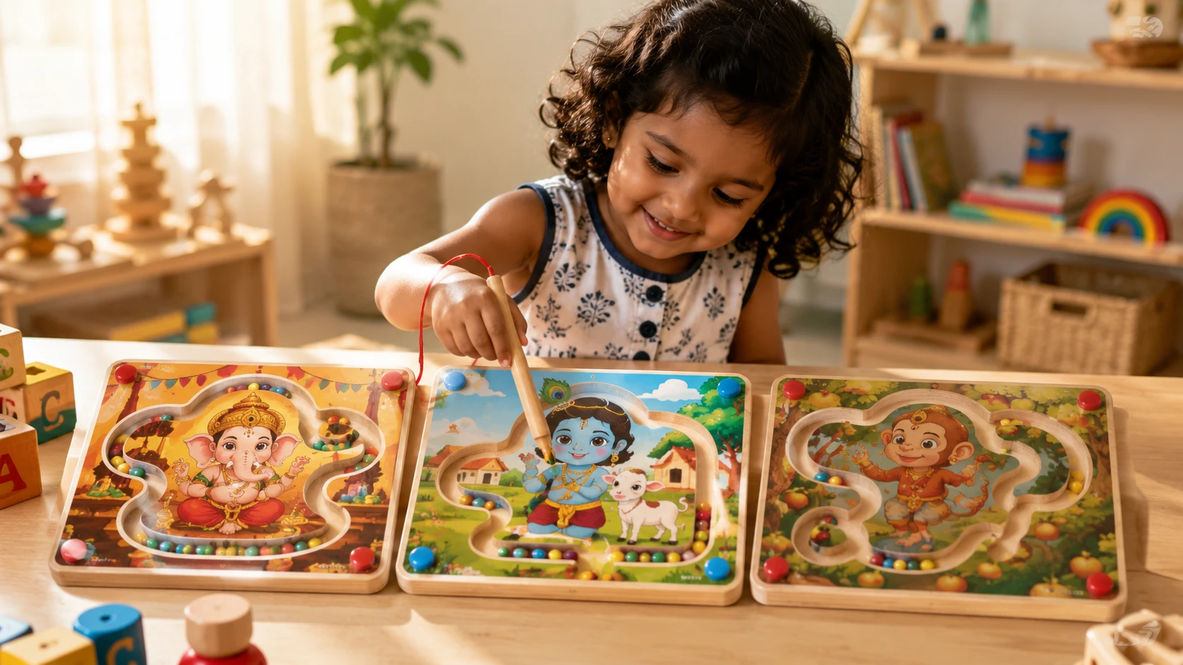 VedaPlay Wooden Magnetic Maze Toys