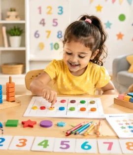 Fun math activities for kids at home with counting game